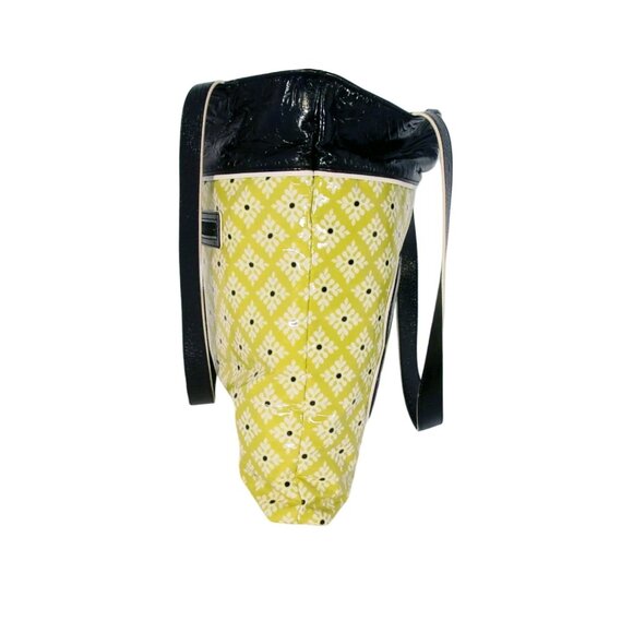 VERA BRADLEY Green/Black Daisy Floral Vinyl Shopper Tote Bag - MINT - Picture 5 of 9